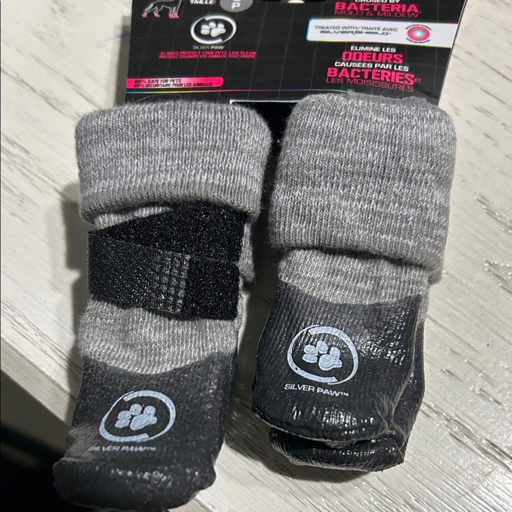 Silver Paw Gray and Black Dog Booties